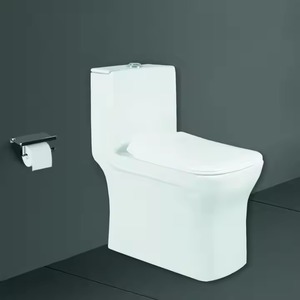 Artículos sanitarios modernos de forma cuadrada-Hotel S-Trap Armario de agua de doble descarga Inodoro, Inodoro de cerámica de una pieza para Baño - Product Image 5