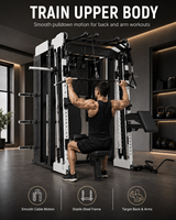 Máquina Smith Multifuncional para Entrenamiento Completo en Interiores, Rack de Fitness para Sentadillas y Press de Banca