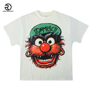 T-shirt court blanc lourd hommes 250 GSM coton homme T-shirt sérigraphie graphique Boxy Dtg impression t-shirt - Product Image 2