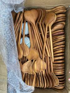 Cuillères directes d'usine, nouveau modèle cuillère en bois en forme de coeur en bambou Design nouveau et unique pour la décoration - Product Image 3