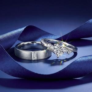 18K Gold Plated Sterling Silver Elegant <b>Couple</b> Wedding <b>Ring</b> <b>Set</b> - Product Image 4
