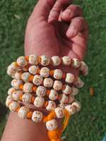 Naturel Tulsi mala - Tulsi Jaap mala noué-108 perles de prière-collier de prière indien-Hindou Krishna Mala