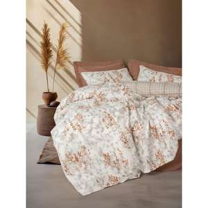 Ensemble de housse de couette simple en coton Lamina Cinnamon Modèle 8680108078648 - Product Image 1