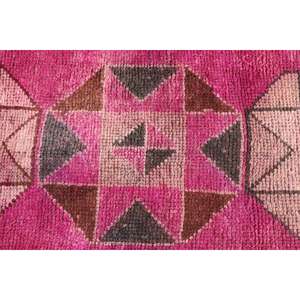 2.2x12 ft Vintage <b>Rug</b>, Turkish <b>Runner</b> <b>Rug</b>, Pink Moroccan Wool <b>Rug</b> - Product Image 5