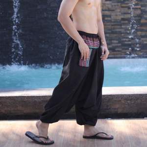 Thailand Made Boho Cotton Pants <b>for</b> <b>Women</b> Plain <b>Lightweight</b> <b>Trousers</b> Suitable <b>for</b> Export Wholesale and Retail Supply - Product Image 3