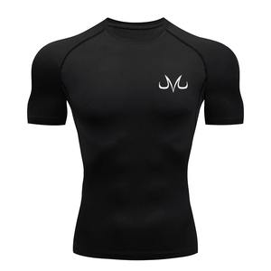 Top Calidad Slim Fit Jogging Wear Transpirable Mangas cortas Gimnasio Camisas Personalizar Impreso Venta al por mayor Rash Guard - Product Image 4