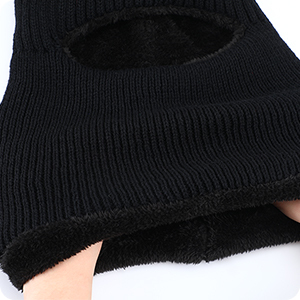 OEM Unisex Acrylic Winter Warm Fleece Attached Knit <b>Ski</b> <b>Mask</b> Custom logo Full Face Balaclava <b>Mask</b> - Product Image 6