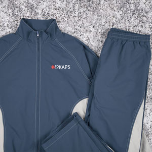 Conjunto de chándal para correr con logotipo personalizado del fabricante 2025, conjunto de chándal cortavientos de nailon con cremallera deportiva en blanco para hombre - Product Image 3