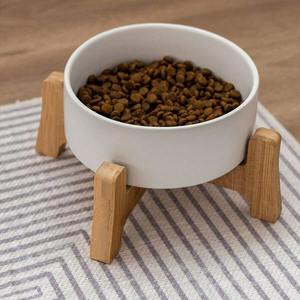 Adjustable <b>wooden</b> <b>dog</b> <b>bowl</b> <b>stand</b> eco-friendly wood raised holder elevated holders for pet feed <b>bowls</b> - Product Image 3