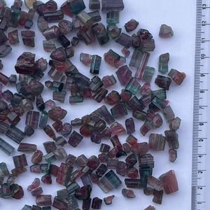 Tranches de tourmaline naturelle bicolore pastèque de 6 mm et 8 mm, pierres brutes certifiées authentiques, matière première en vrac, stock Alibaba AAA IGI - Product Image 3