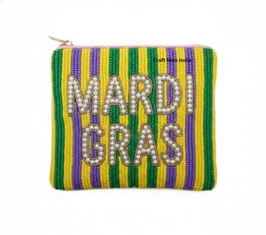 Wholesale Mardi Gras Money Pocket for Girl Lady Women's <b>Wallets</b> Card Holder Coin Purses Heart Clutch Bags Beaded Mini Coin Purse - Product Image 3