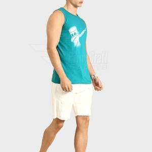 Vêtements de sport sans manches Nouveau style Débardeurs pour hommes En stock Coton Polyester Fabriqué Débardeur pour hommes - Product Image 3
