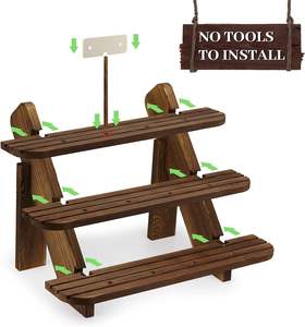Présentoir Bois 3 Niveaux Riser pour Cupcake Stand Artisanat Affichage Boucle D'oreille Stands Table Vente - Product Image 3