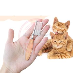 Stainless Steel Daily Used Pet Grooming Tools\professional Wholesale <b>Flea</b> <b>Combs</b> for Dogs and Cats with Wooden Handle - Product Image 5
