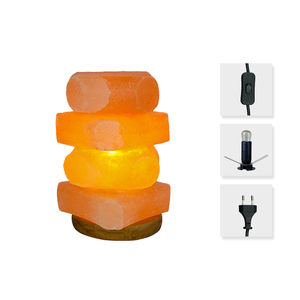 ไฟคริสตัลเกลือหิมาลายันงานฝีมือธรรมชาติแกะสลักด้วยมือสัมผัสจริงสำหรับตกแต่งบ้านขนาดกำหนดเองสีแดงสีขาวส้ม - Product Image 2