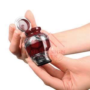 Pot d'urnes en métal fait main à deux tons Pot de taille mini pour cendres humaines - Product Image 4