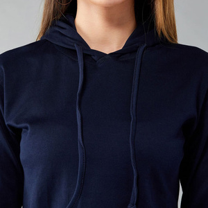 Top Corto Moderno para Mujer con Capucha, Anti-Pilling, Transpirable, Personalizable, de Tejido de Algodón, Cómodo, con Logotipo Frontal OEM - Product Image 5
