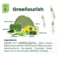 Greenourish Fabrieksuitverkoop Fruitig Aroma Maagverzachtende Groene Superfood Sachet Instant Fruitmix Poederdrankjes Suiker-Vrij