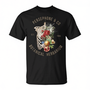 Camiseta sin mangas Hades and Persephone Botanical Herbarium, diseño promocional elegante - Product Image 2