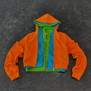 Sweat à capuche à fermeture éclair à trois couches pour hommes des fabricants de vêtements 500 GSM sweats à capuche vierges surdimensionnés en molleton de coton lourd printemps - Product Image 1