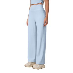 Pantalons de yoga personnalisés pour femmes, pantalons de sport à jambes larges, pantalons de yoga taille haute, leggings évasés pour femmes - Product Image 1