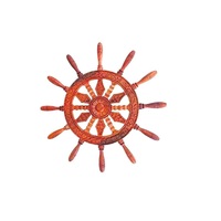 Volant de bateau en bois artisanal, décoration murale nautique de 60 cm pour salon, chambre, bureau, décoration maritime sculptée pour la maison