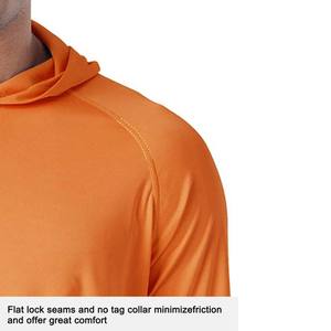 Personalizado de los hombres UPF 50 + poliéster protección solar Sudadera con capucha camisas pulóver forrado de manga larga Rash Guard pesca caza SPF al aire libre UV - Product Image 5