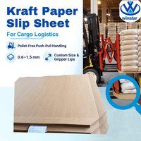 Feuille de stabilisation de charge en papier kraft double face à 4 entrées, alternative aux palettes, pour la logistique de manutention en entrepôt