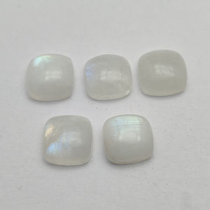2 piezas de piedra lunar arcoíris Natural 12x12mm cojín cabujón 13,7 Cts Iroc ventas piedra lunar de Fuego Azul piedras preciosas sueltas cabina US $19 - Product Image 6