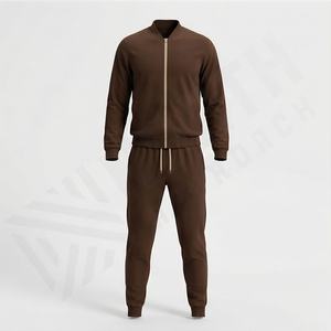 Conjunto Deportivo de Dos Piezas para Hombre, Sudadera con Capucha y Pantalones Jogger de Felpa, Ajuste Delgado, Cómodo para Invierno, Ropa Deportiva con Diseño de Logotipo Personalizado - Product Image 1