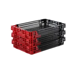 Rfid/IML tương thích nhựa picker Crate hai chế độ làm việc với 50% làm tổ khả năng thông gió trượt rails 561x361x88.5 mét