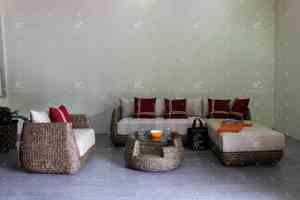 Sofá seccional para sala de estar con jacinto de agua ecológico - Product Image 2