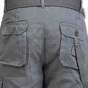 Jambe droite légère et ample 100% coton taille élastique travail en plein air pantalon cargo décontracté - Product Image 6