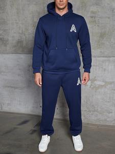 Conjunto Deportivo de Felpa de Algodón para Hombre, Invierno 2026, Estilo Casual, para Correr, Traje Deportivo Cálido de 2 Piezas - Product Image 5