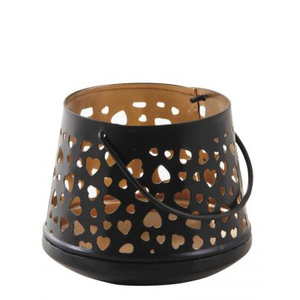 Metal Candle Holder Inside <b>Gold</b> Outside <b>Black</b> - Product Image 6