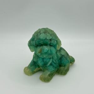 Hermosa Estatua de Perro Tallada en Turquesa Natural, Hecha a Mano, Decoración Feng Shui para el Hogar, Regalo Coleccionable - Product Image 2