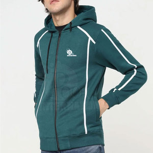 Sudaderas con capucha para hombre, Jersey informal de Color sólido con cremallera, sudaderas gruesas y gruesas a la moda, novedad de invierno - Product Image 2
