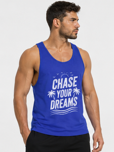 Best Quality Muscle Ribbed Tank Tops Men's Quick Dry Breathable Open Racerback Stepped Hem Stringer Polyester/Cotton Crop Top - Product Image 3
