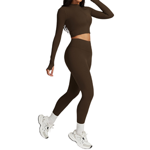 Conjunto de Yoga para Mujer, Nuevo Estilo, Transpirable, de Secado Rápido, con Diseño de Logotipo Personalizado, Patrón Sólido, Ropa Deportiva para Gimnasio - Product Image 5