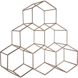 Estante de Vino Metálico con Forma Hexagonal, Botellero Dorado para Mesa, Decoración para Hogar, Restaurante, Bar, Fiestas - Product Image 1