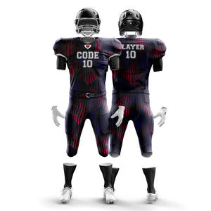 Ensemble de maillots de football américain Logo personnalisé respirant Uniformes à manches courtes pour garçons Plus Size Low Price Name Number on Sale - Product Image 4