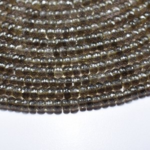 Cuentas Rondelle facetadas de cuarzo ahumado Natural de mejor grado de proveedor indio con forma redonda de Color marrón para fabricación de joyas y manualidades - Product Image 6