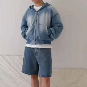 Custom Heavyweight Sun Faded Acid Wash Hoodies Unisex <b>Vintage</b> Essential Street wear Sun Faded <b>Zip</b> <b>up</b> <b>Hoodie</b> Men - Product Image 3