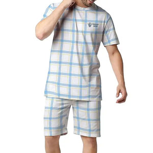 Custom Size Breathable Summer Men's T-Shirt & Shorts <b>Set</b> for Outdoor Training Sportswear - Product Image 1