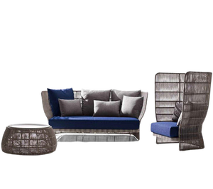 PRSF-005 - Juego de Sofás de Ratán Sintético de 3 Piezas para Ocio al Aire Libre - Product Image 1