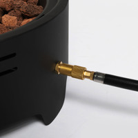 Extérieur en métal avec rotin Fire Pit Colonne Patio Gas Fire Pit US Livraison gratuite