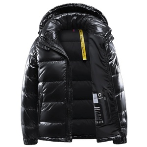 แจ็คเก็ตขนเป็ดหนาคอตั้งสำหรับผู้ชาย, เสื้อโค้ทหนาอบอุ่นมีซิปหนาเสื้อโค้ทสำหรับฤดูหนาว - Product Image 5