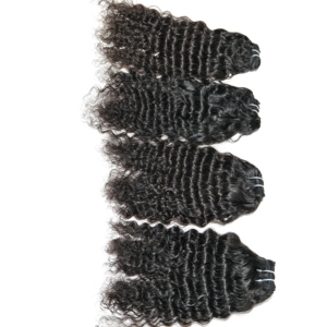 Paquet de style de vague profonde lâche de couleur naturelle non traitée Extensions de cheveux humains indiens vierges crus pas d'emmêlement pas de hangar - Product Image 3