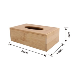 Caja de pañuelos de bambú con tapa de apertura Caja de bambú hecha a mano Decoración de mesa natural ecológica para el hogar Venta al por mayor de Vietnam - Product Image 2