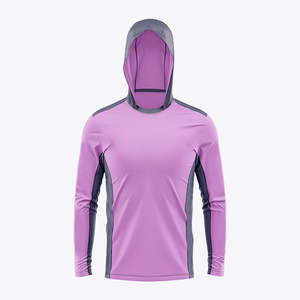 Protection solaire manches longues 100% Polyester Spandex séchage rapide respirant chemise à capuche SPF 50 + chemises de pêche vêtements de sport - Product Image 6